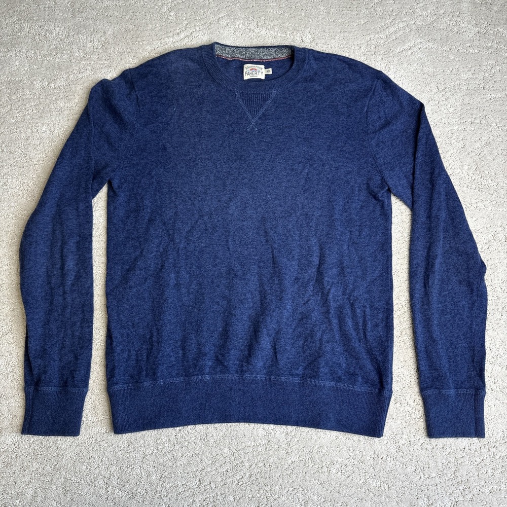 Mean Faherty Small Cashmere Blend Blue Pullover Sweater